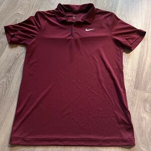 Nike Men's Burgundy Polo Shirt